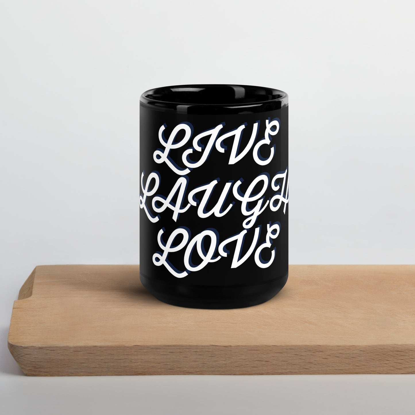 Live,Laugh,Love Black Glossy Mug